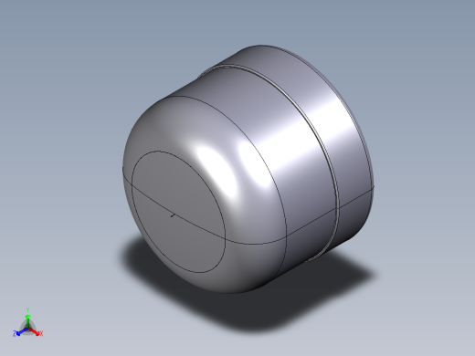10CIV 带有溶剂焊接插座的端盖正等轴测缩略图