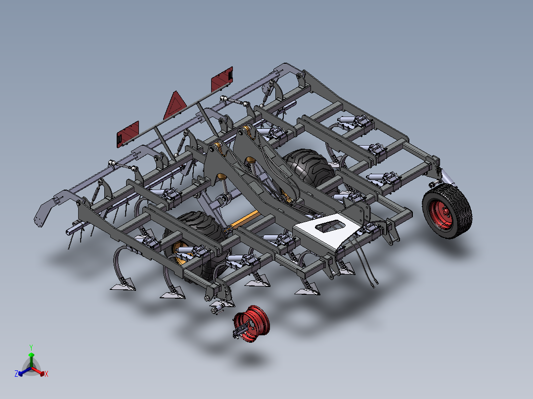 旋耕机正等轴测图