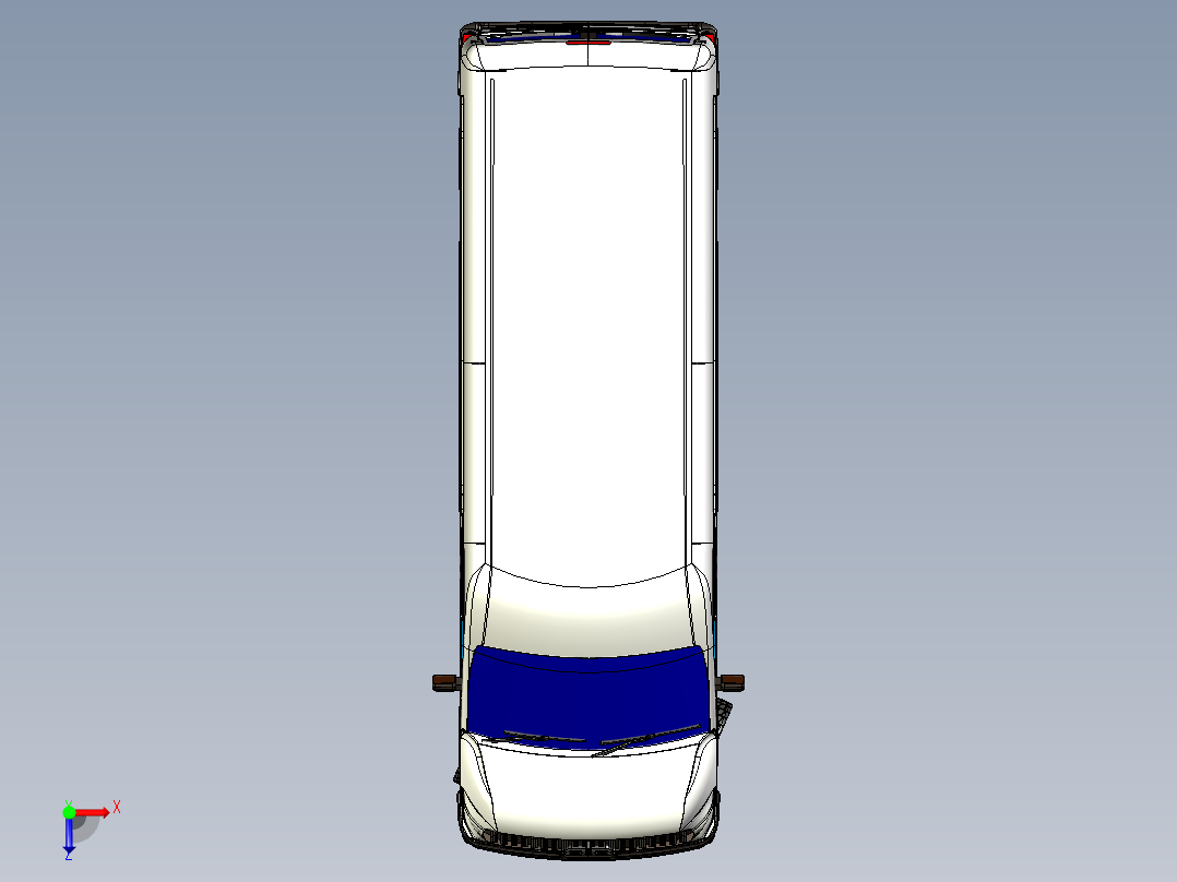 2024商务车面包车外形3D俯视图
