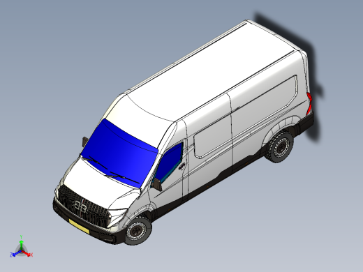 2024商务车面包车外形3D正等轴测缩略图