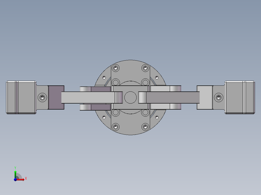 夹爪设计模型前视图