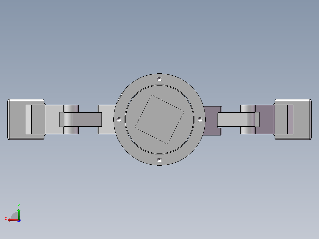 夹爪设计模型后视图