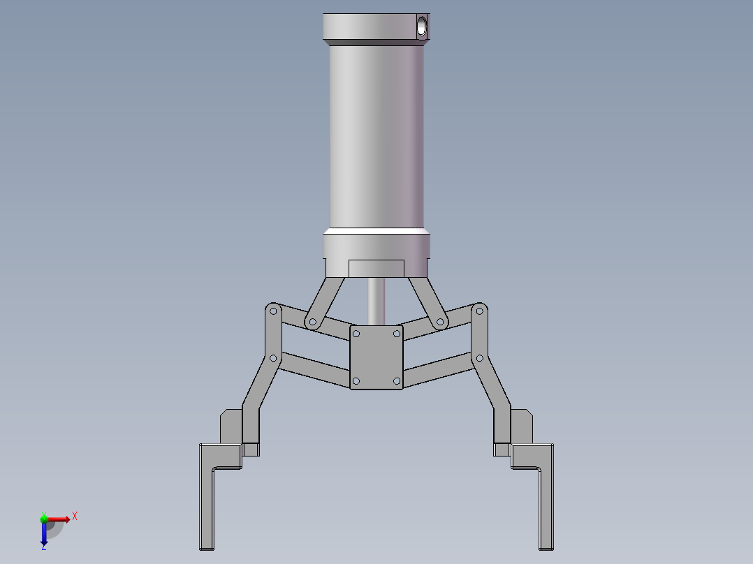 夹爪设计模型俯视图