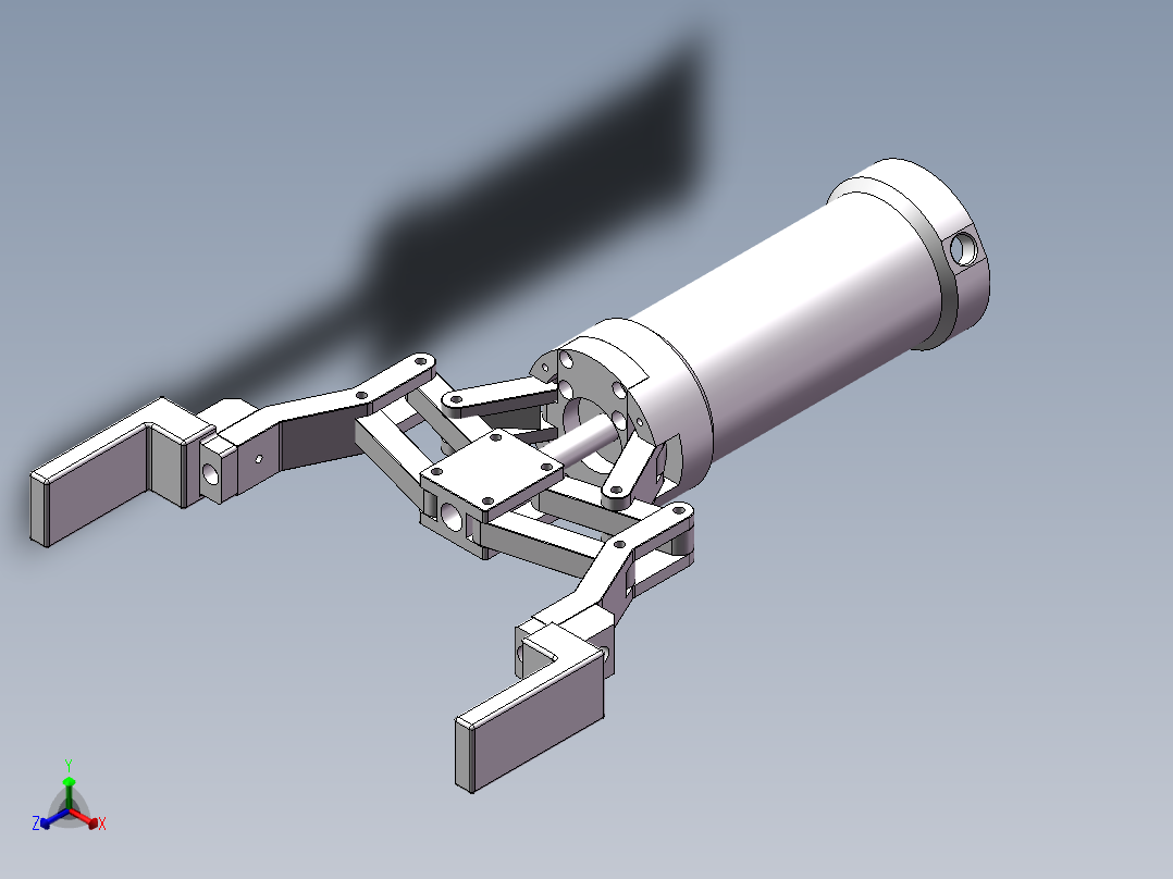 夹爪设计模型正等轴测图