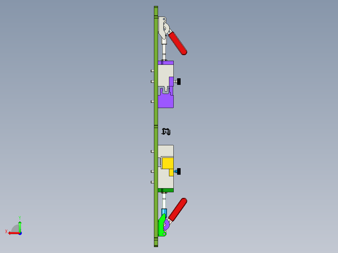 橡胶条手动简易切边工装后视图