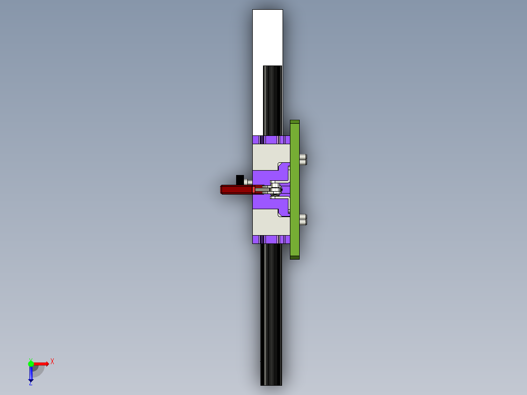 橡胶条手动简易切边工装俯视图