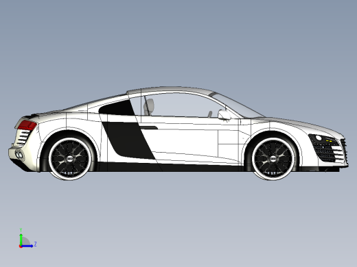 B2004416-奥迪R8白色左视缩略图