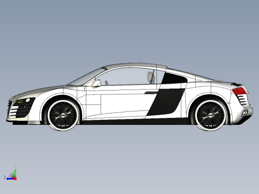 B2004416-奥迪R8白色右视缩略图