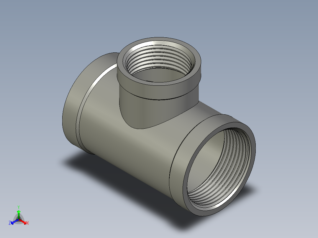 螺纹管三通-异径 DN32-DN25