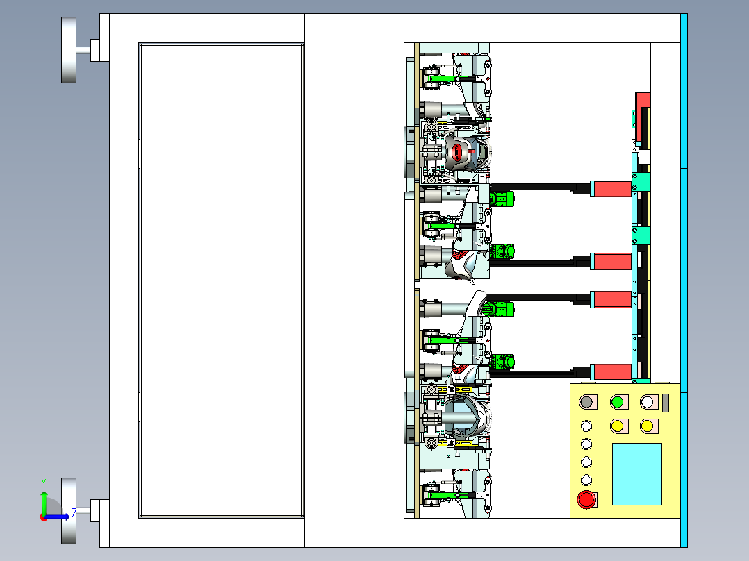 自动穿鞋带机（全自动系鞋带机）左视图