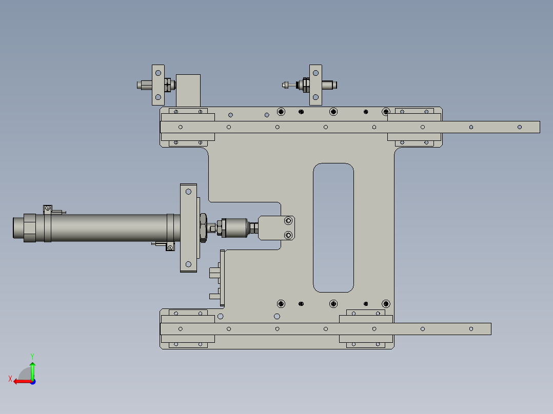接料底座组件后视图