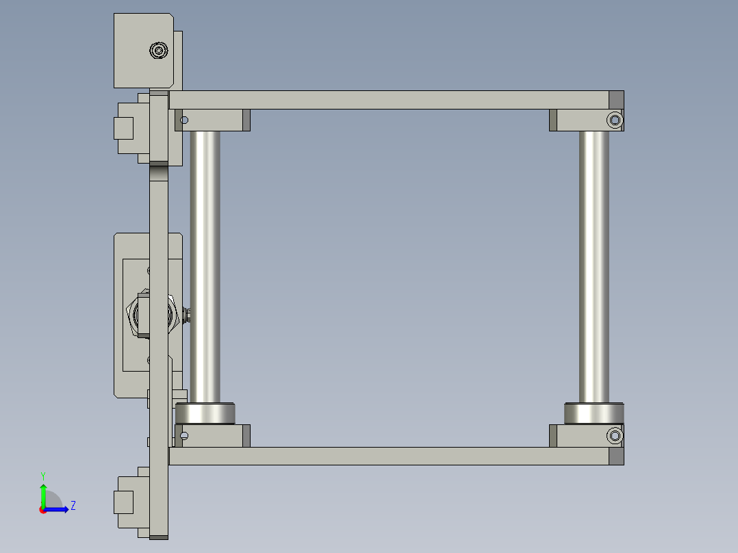 接料底座组件左视图