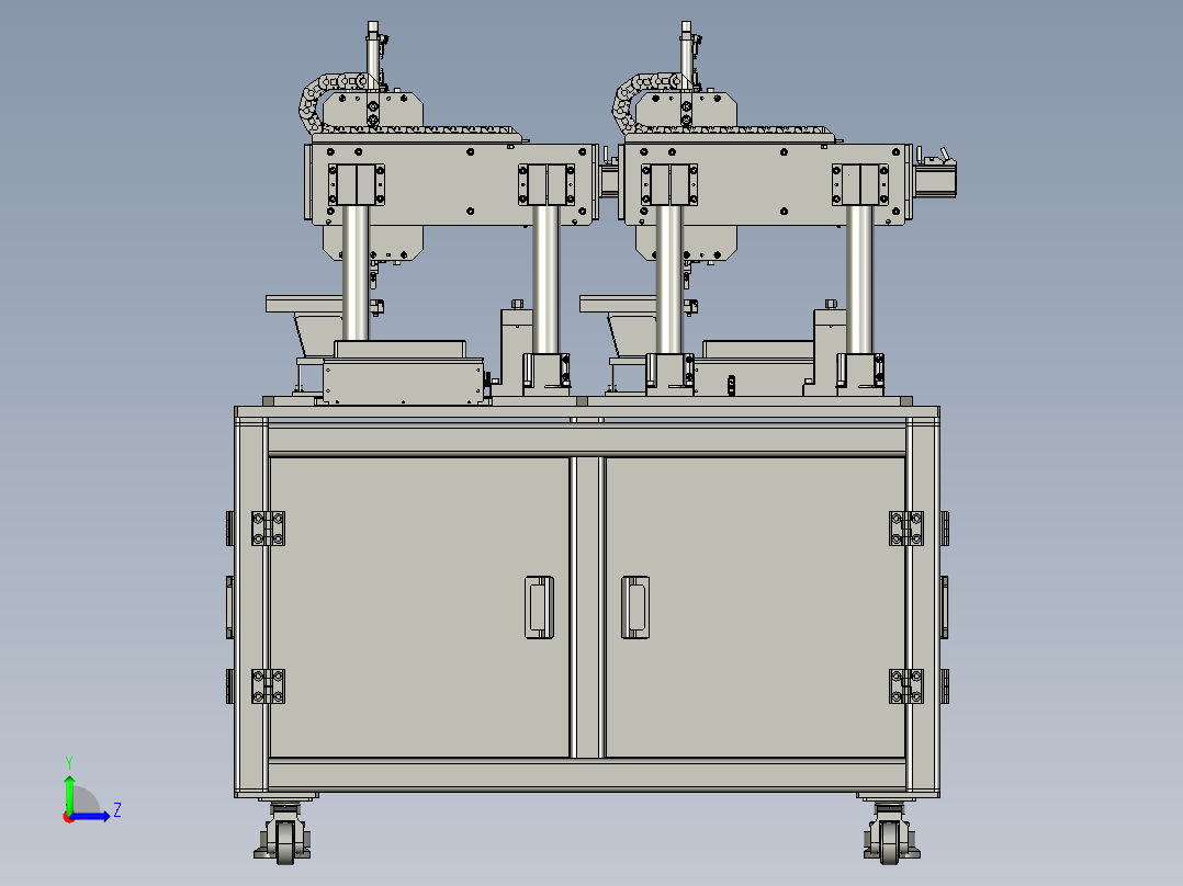 用于螺栓螺母的装配设备左视图