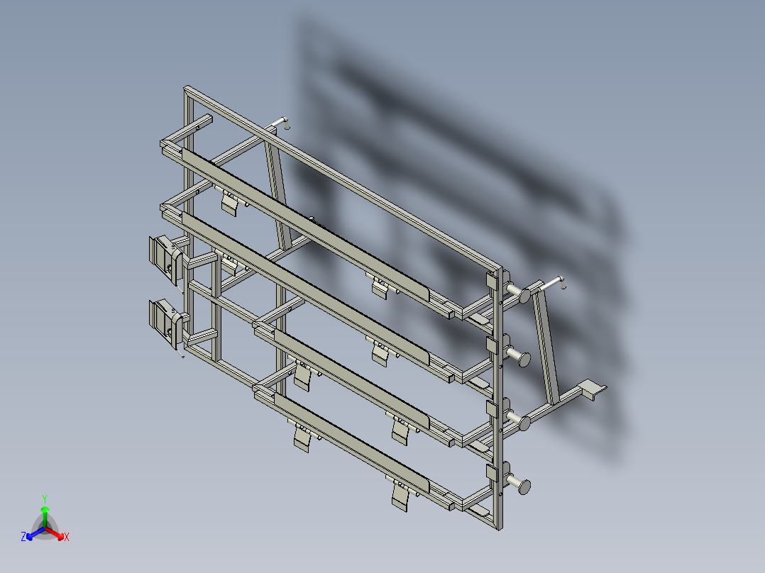 防擦条喷涂挂具主视图