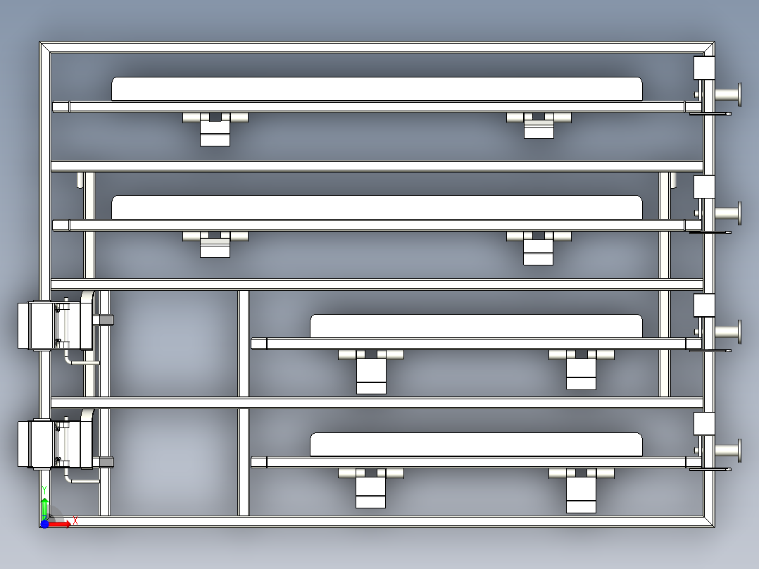 防擦条喷涂挂具前视图