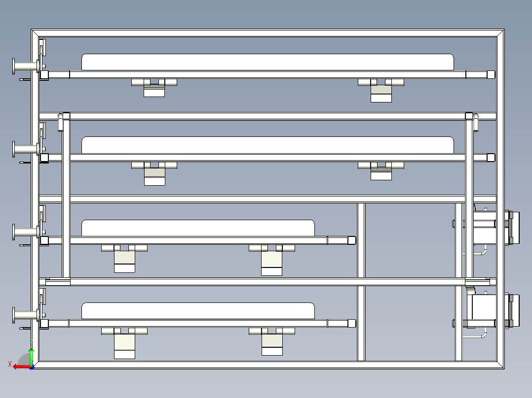 防擦条喷涂挂具后视图