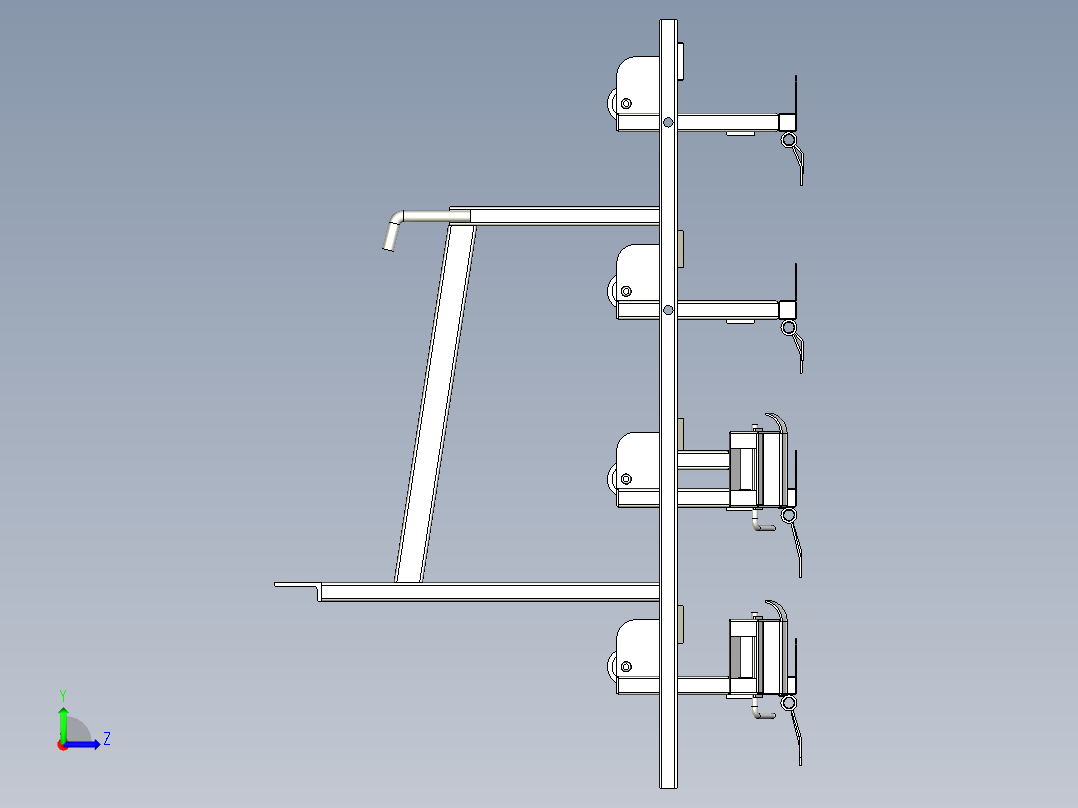 防擦条喷涂挂具左视图