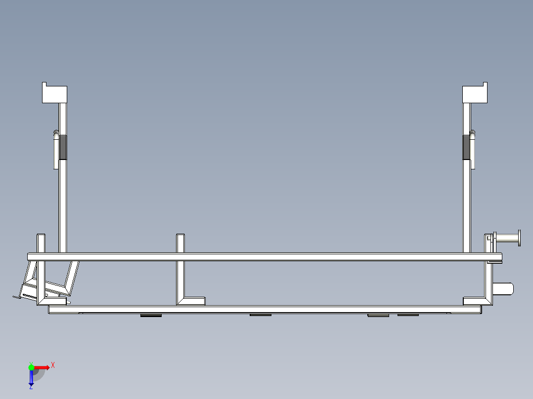 防擦条喷涂挂具俯视图