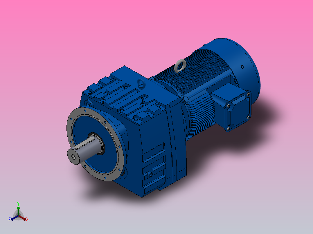 RF167法兰轴伸式安装斜齿轮减速机RF167-Y55-4P-250-M1-0°-Φ660主视图