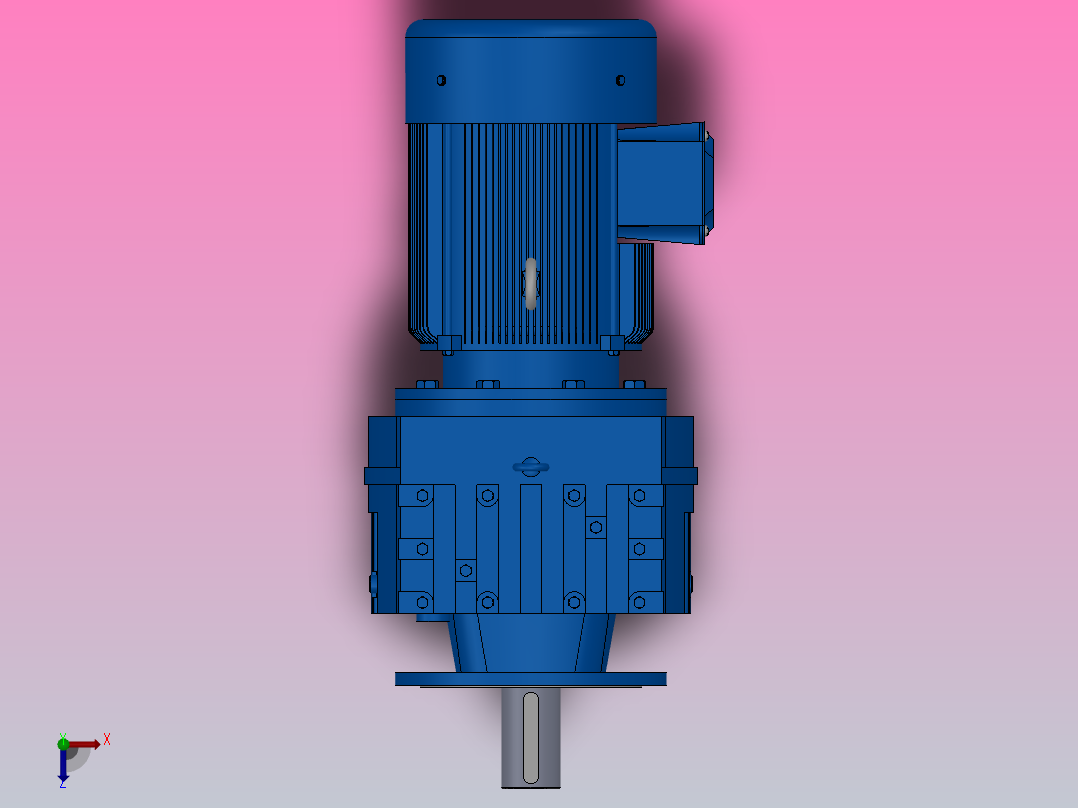 RF167法兰轴伸式安装斜齿轮减速机RF167-Y55-4P-250-M1-0°-Φ660俯视图