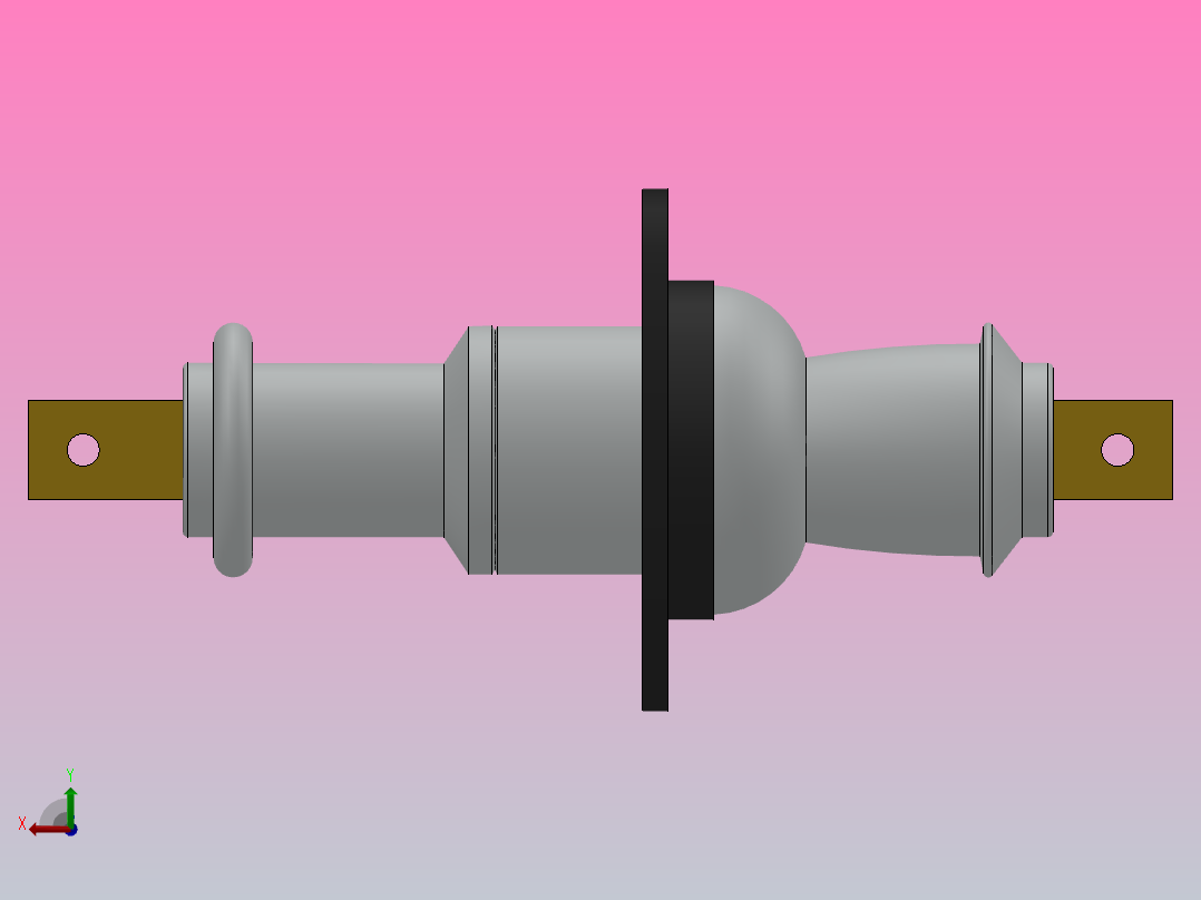 CB-10-12KV╱630A户内高压陶瓷穿墙套管[CB-10／400]后视图