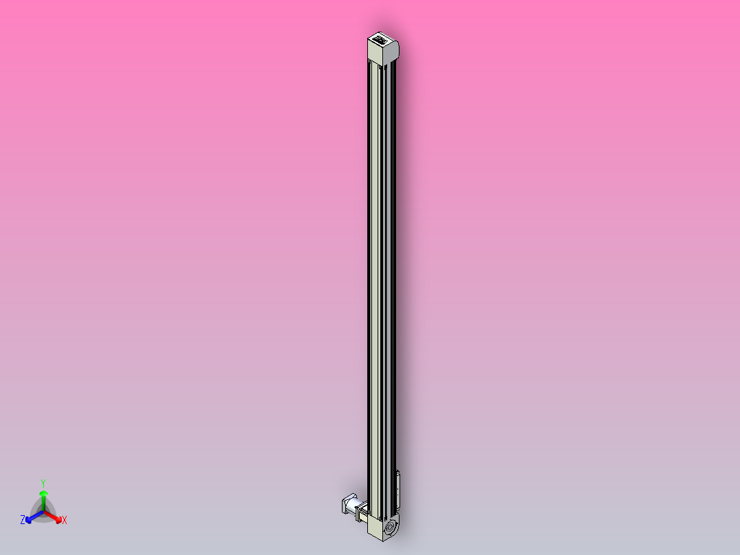 带式直线轴半闭式TPA-ONB-120-256-L2750-DR-J90-N3正等轴测图