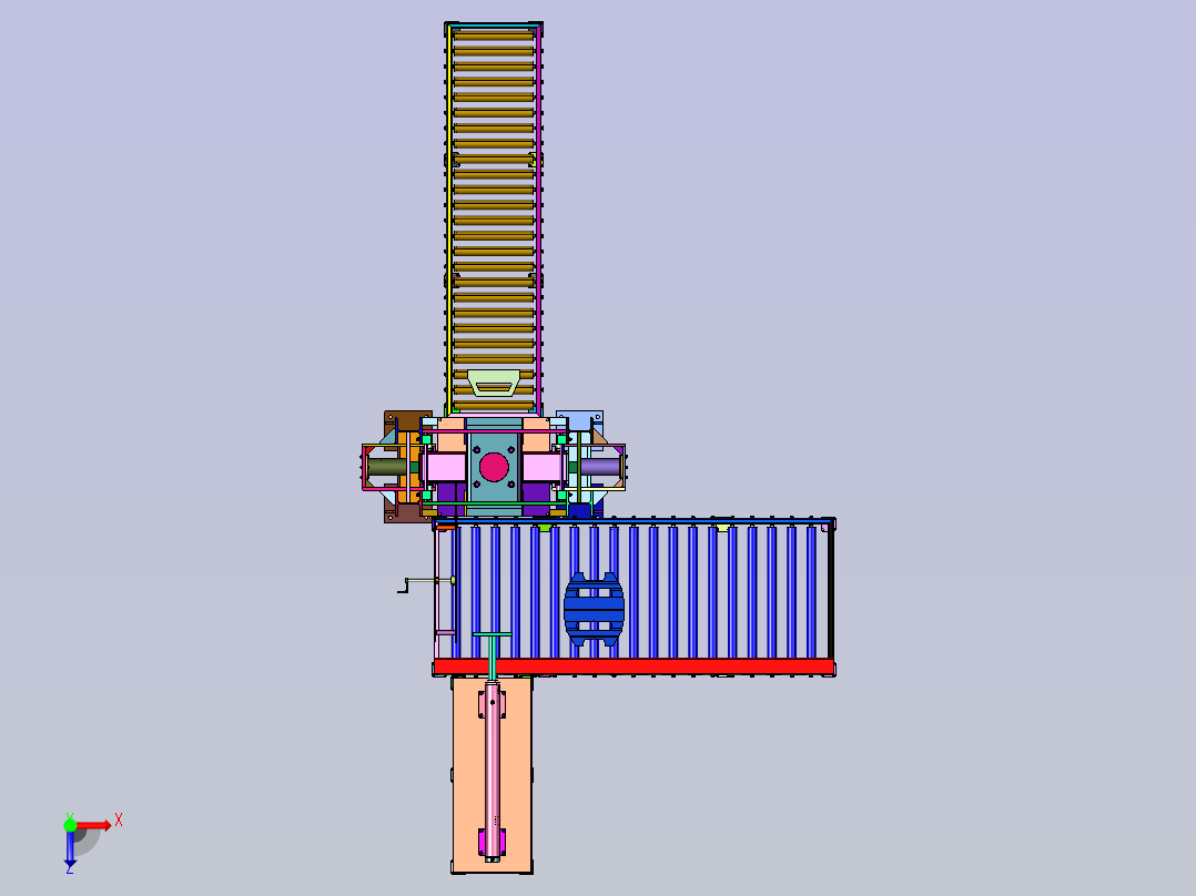砖生产用分切装置俯视图