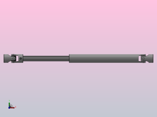 万向联轴器WSP04-PB-Y12-Y12-300／450WSP型可伸缩小型十字轴万向联轴器前视缩略图