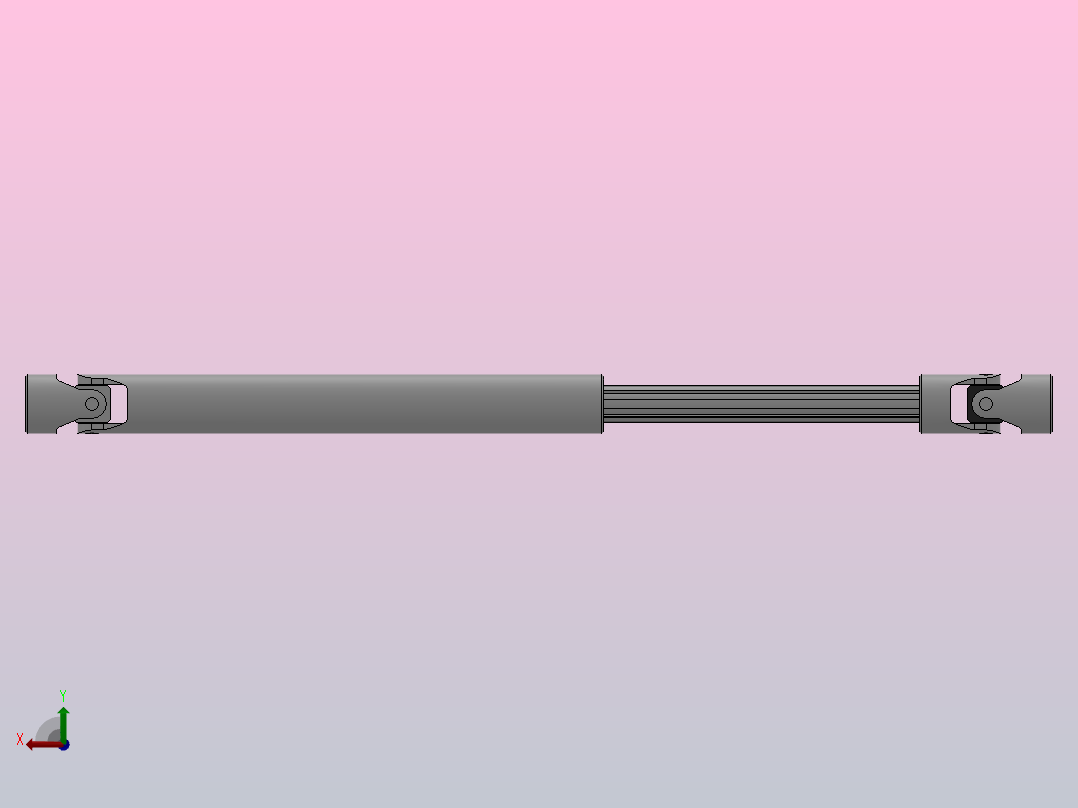 万向联轴器WSP04-PB-Y12-Y12-300／450WSP型可伸缩小型十字轴万向联轴器后视图