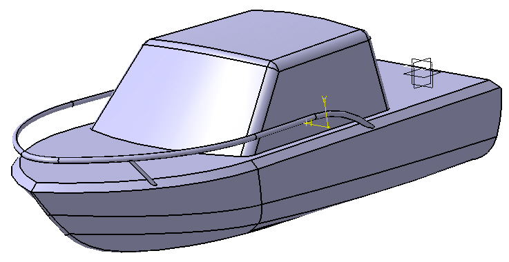 带棚小船Catia
