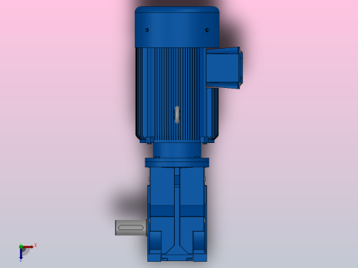 K87底脚轴伸式安装螺旋锥齿轮减速机K87-YV15-4P-19.45-M1-0°-B俯视缩略图