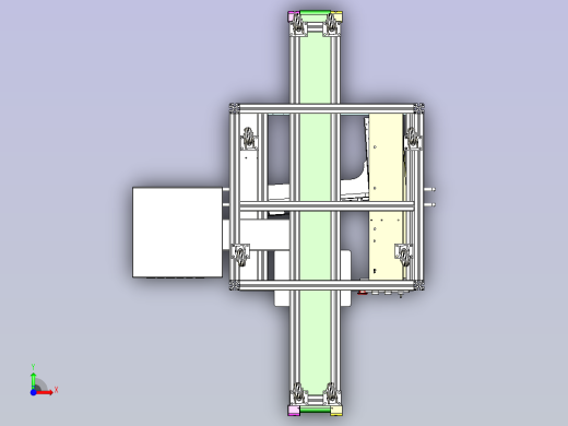 某手机电池测试生产线3D图纸前视缩略图