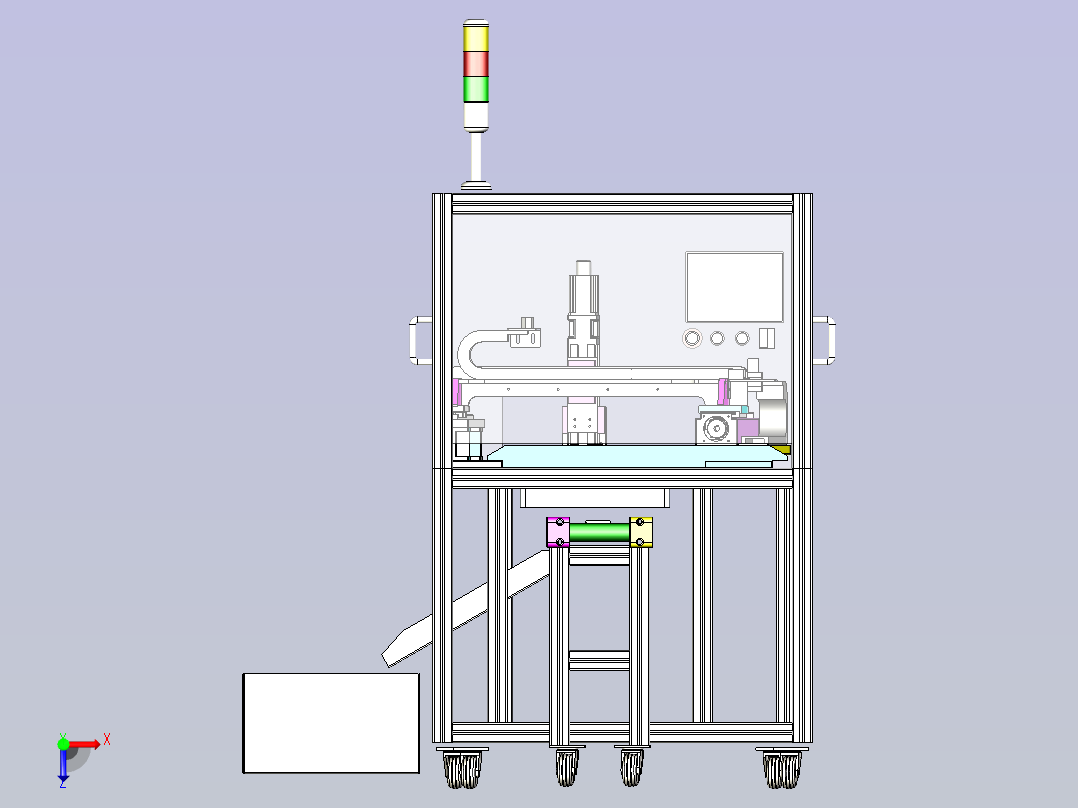 某手机电池测试生产线3D图纸俯视图