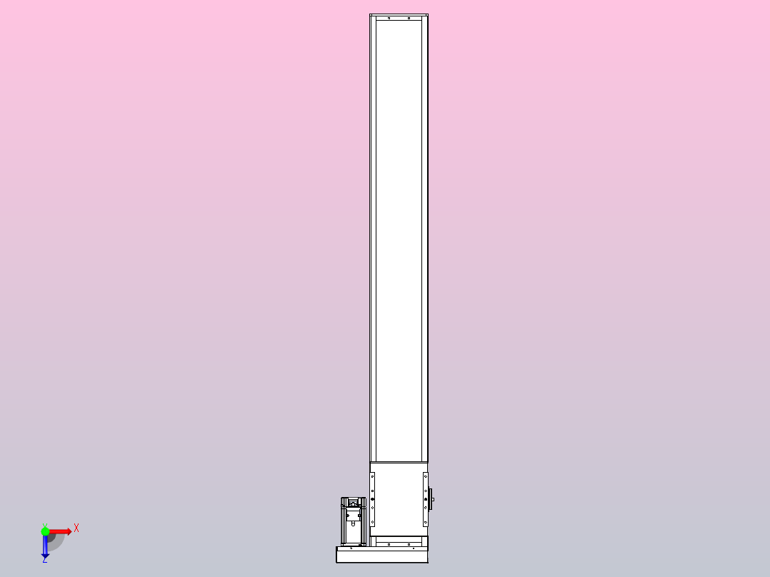 滚珠丝杠直线轴带导轨全封闭TPA-HCR-140D-2010C-L1050-ML-C-P40-N3俯视图