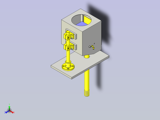 一款吹气吸引组件3D图