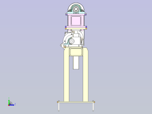 一款升降输送辊机构装配3D左视缩略图