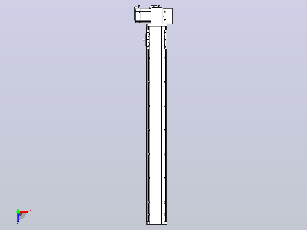 皮带直线轴半封闭可选导轨TPA-HNB-85D-90-L650-LP-C-P20-N3俯视图