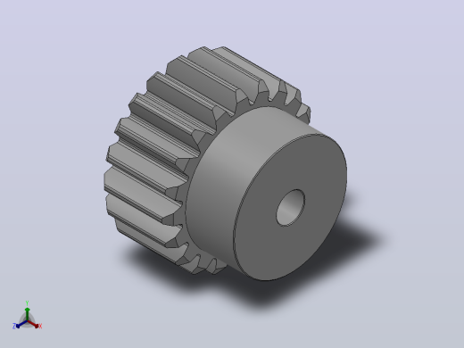 凸缘型模数2直齿轮压力角20°_GSEDC-2-20-20-dc8-A正等轴测缩略图