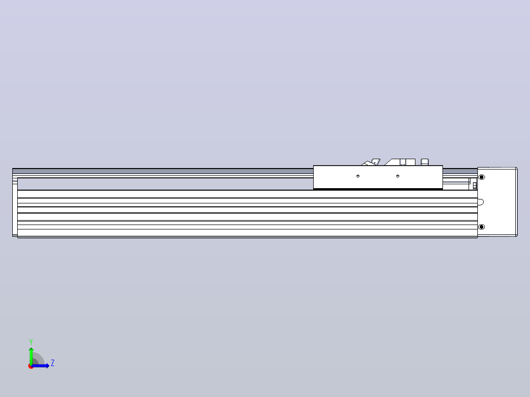 日规模组半封闭丝杆TPA-HNR-120D-1610C-L250-MR-C-P40-N3左视图