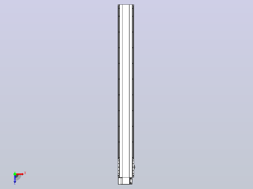 皮带直线轴半封闭可选导轨TPA-HNB-202D-140-L1850-LP-C-P75-N3俯视图