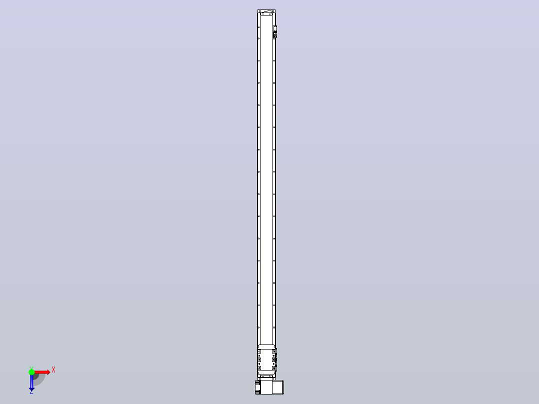 机器人皮带驱动直线轴TPA-GCB-80-P60-L1450-RP-M20-N3俯视图