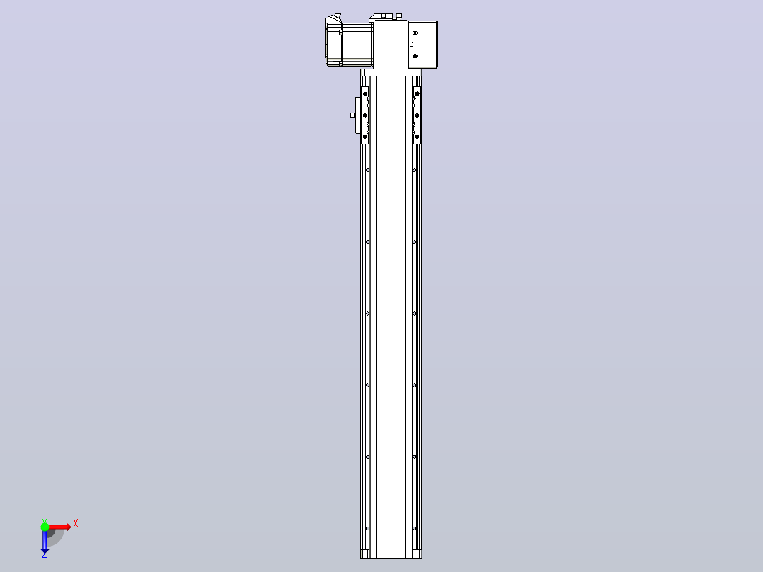 皮带直线轴半封闭可选导轨TPA-HNB-85D-90-L500-LP-Y-P20-N3俯视图