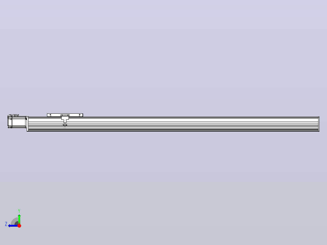 滚珠丝杠直线轴带导轨全封闭TPA-HCR-202D-2510C-L1550-M-Y-P75-N3右视图
