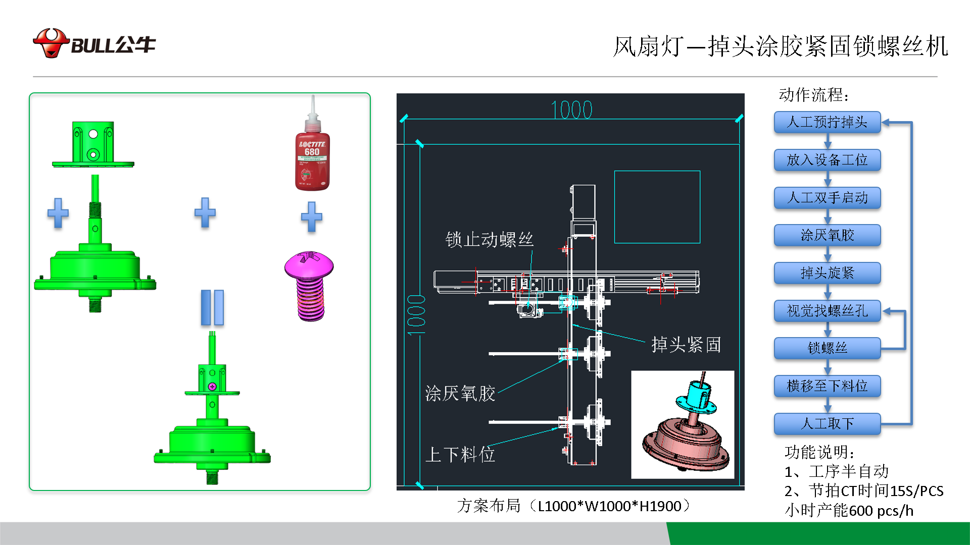 视觉自动巡牙涂胶锁螺丝设备