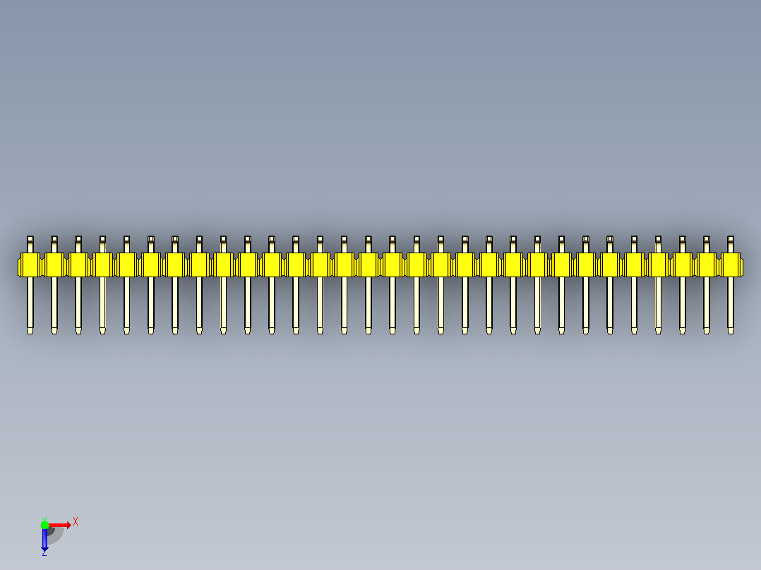DS1022彩色排针 黄色 60p 100mil 类型SMT 版本1.0.zip.zip俯视图