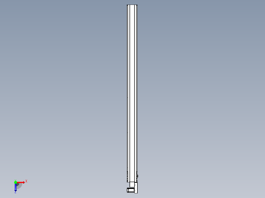 皮带直线轴半封闭可选导轨TPA-HNB-175D-140-L2750-MR-Y-P75-N3俯视图