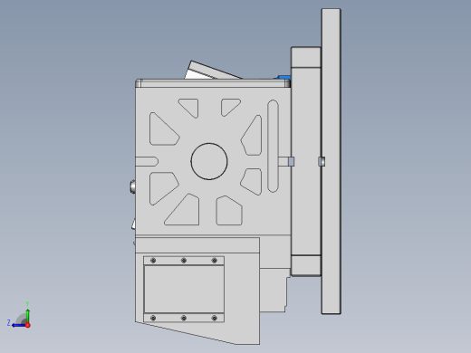 汽车转向节四轴加工夹具右视缩略图