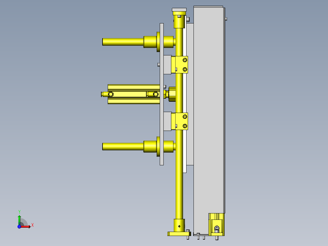 圆柱形片热熔敷前视图