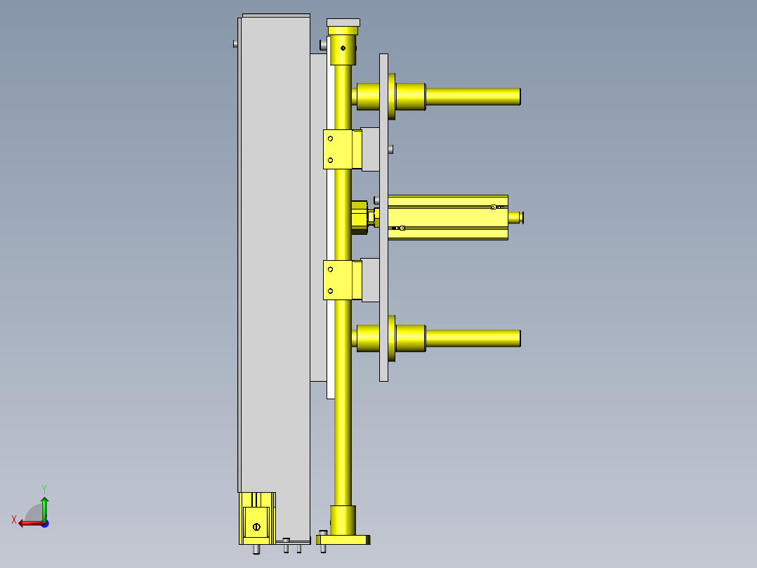 圆柱形片热熔敷后视图