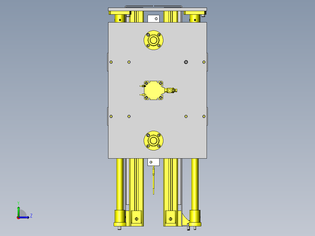 圆柱形片热熔敷左视图